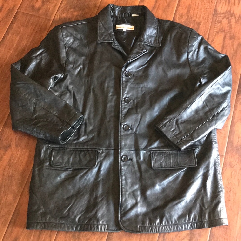 Vintage Perry Ellis Leather Jacket